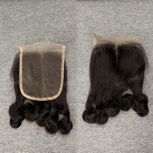 Load image into Gallery viewer, Magic Curly Double Drawn Hair 3Bundles With 4x4 Lace Closure
