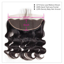 Load image into Gallery viewer, Body Wave Virgin Hair 4 Bundles With 13x4 Frontal
