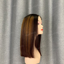 Load image into Gallery viewer, Raw Hair Bob Wig Unprocessed Wig Highlight Piano P4-27 Color Lace Bob Wig

