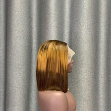 Load image into Gallery viewer, 3T #1b/ 30/ 4 Ombre Color Bob Wig T Part Lace Straight Human Hair

