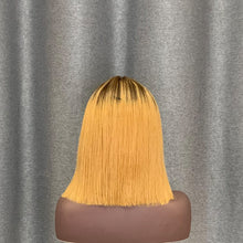 Load image into Gallery viewer, Highlight #4/27 Bob Wig T Part Lace Straight Human Hair
