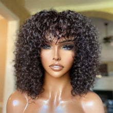 Load image into Gallery viewer, Bang Wig 100% Human Hair Curly Short Wigs High Quality
