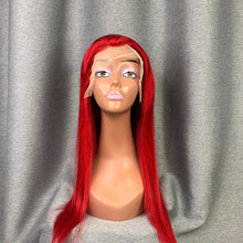 Load image into Gallery viewer, Red Wig 13x4 Lace Frontal Wig Human Hair Wig Straight
