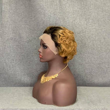 Load image into Gallery viewer, transparent lace pixie cut wig black woman
