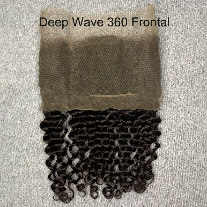 Deep Wave 360 Lace Frontal 10-20 Inch Human Hair