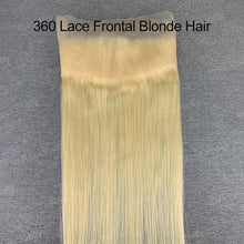 Load image into Gallery viewer, Straight 360 Lace Frontal Human Hair 613 Blonde Hair
