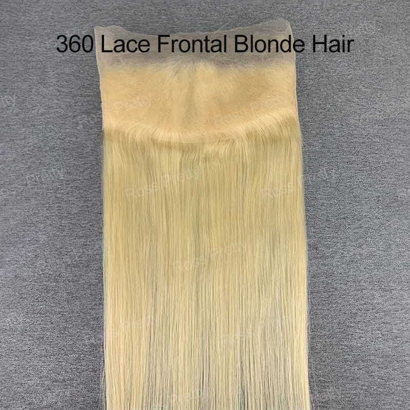 Straight 360 Lace Frontal Human Hair 613 Blonde Hair