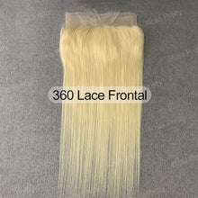 Load image into Gallery viewer, Straight 360 Lace Frontal Human Hair 613 Blonde Hair
