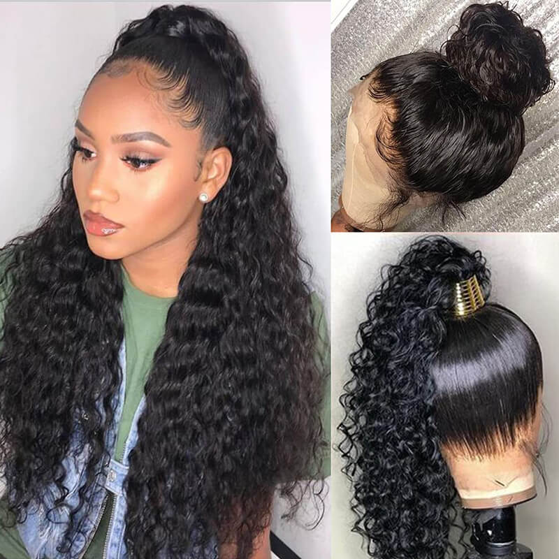 360 Water Wave Wig Glueless 360 Lace Frontal Wig
