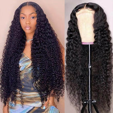 Load image into Gallery viewer, Deep Wave Transparent 13×4 Lace Front Wigs 100% Human Hair
