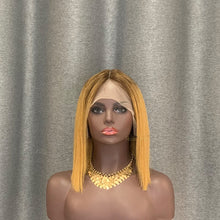 Load image into Gallery viewer, Highlight #4/27 Bob Wig T Part Lace Straight Human Hair
