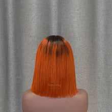 Load image into Gallery viewer, Ombre Bob Wig T Part Lace Straight Human Hair
