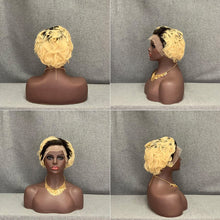 Load image into Gallery viewer, blonde ombre short hair wig
