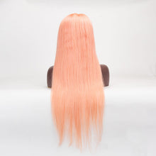 Load image into Gallery viewer, Full Lace Wig Straight Hair Pink Color 150% Density
