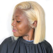 Load image into Gallery viewer, Color Blonde 13x4 613 Lace Frontal Bob Wigs Straight Human Hair Wig
