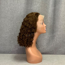 Load image into Gallery viewer, #4 Brown Bob Wig Water Wave Hair 12 Inch Lace Front Bob Wig
