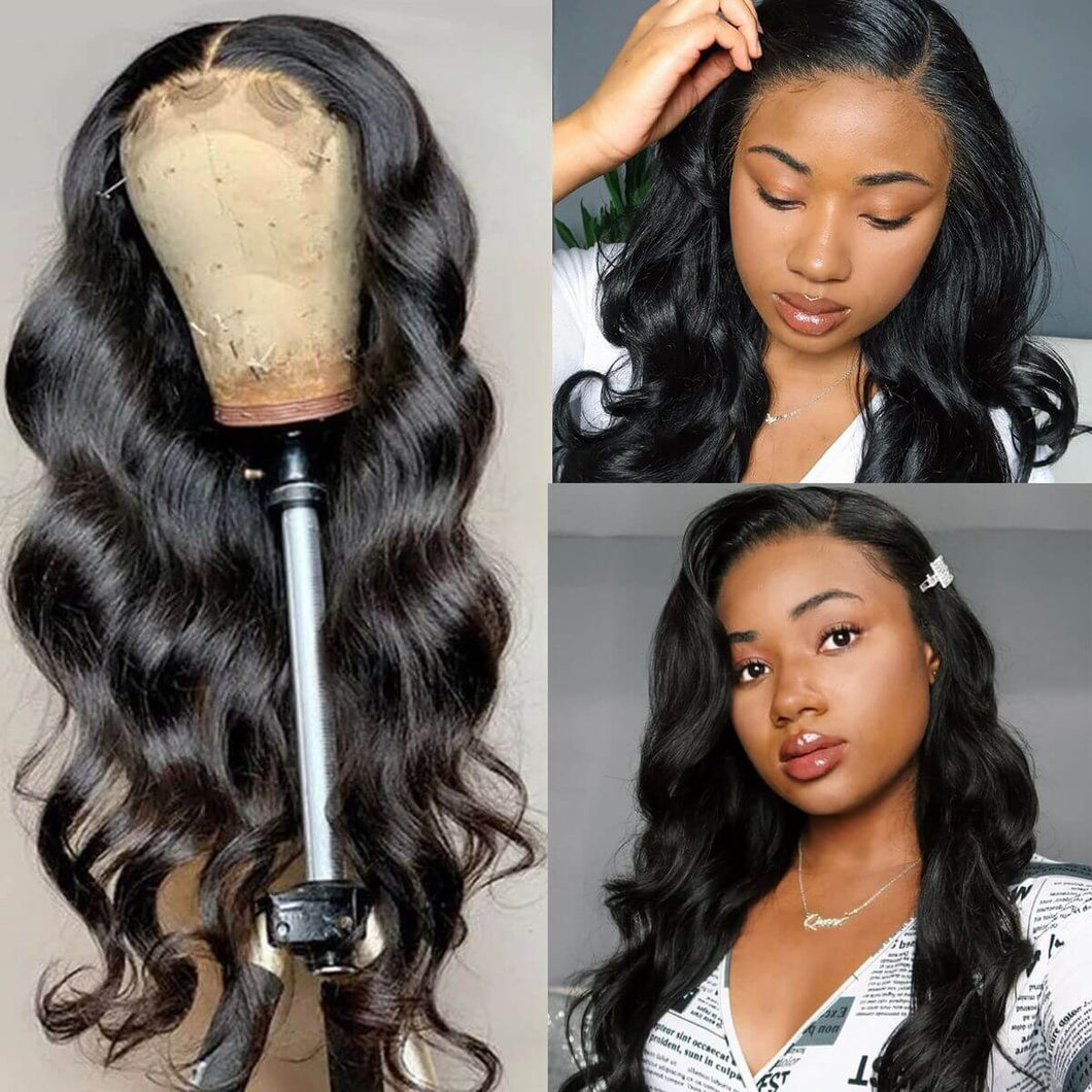 5×5 Lace Closure Wigs With Baby Hair Body Wave