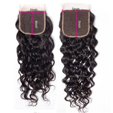 Load image into Gallery viewer, 5×5 Transparent Lace Closure Virgin Human Hair Water Wave
