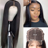5×5 HD Lace Closure Wig Straight Brazilian Virgin Hair | Custom Wig