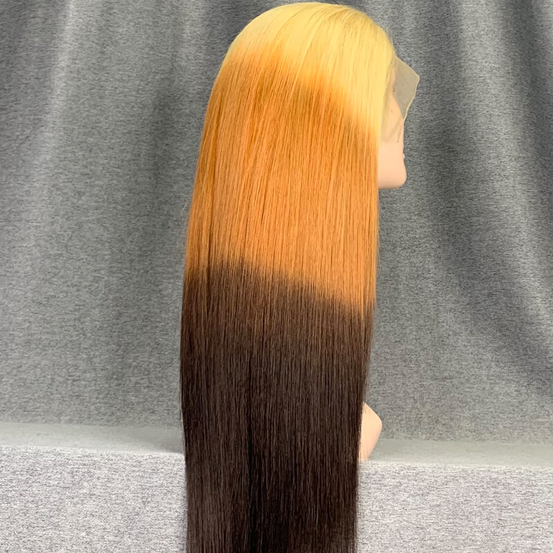 Ombre Wig 180% Density Straight 613-4-1b Color Human Hair Wig