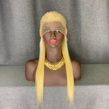 Load image into Gallery viewer, 18 Inch Full Lace Wig Straight Raw Hair 613 Blonde Hair Wig
