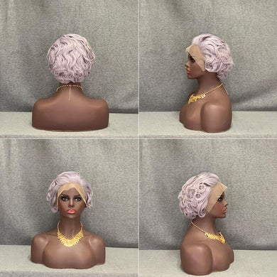 gray pixie curl wig