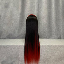 Load image into Gallery viewer, Red-1B-Red Straight Human Hair 13x4 Lace Front Wig
