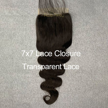 Load image into Gallery viewer, Body Wave Hair 7x7 Lace Closure With Baby Hair 100% Human Hair
