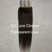Load image into Gallery viewer, Straight Hair 7x7 Lace Closure With Baby Hair 100% Human Hair
