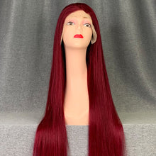 Load image into Gallery viewer, 99j Color 13X4 Lace Wig 180% Density Straight Color Wig Human Hair Wig
