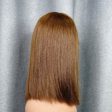 Load image into Gallery viewer, #4 Color Bang Wig Short Bob Wig Straight Hair 100% Virgin Human Hair
