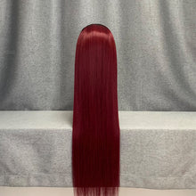Load image into Gallery viewer, #1B/99j Ombre Burgundy Wig 13X4 Lace Wig Straight Wig Human Hair Wig
