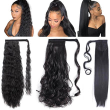 Load image into Gallery viewer, Ponytail Hair Straight/ Body Wave/ Natural Wave/ Jerry Curly/ Kinky Straight 100% Human Hair

