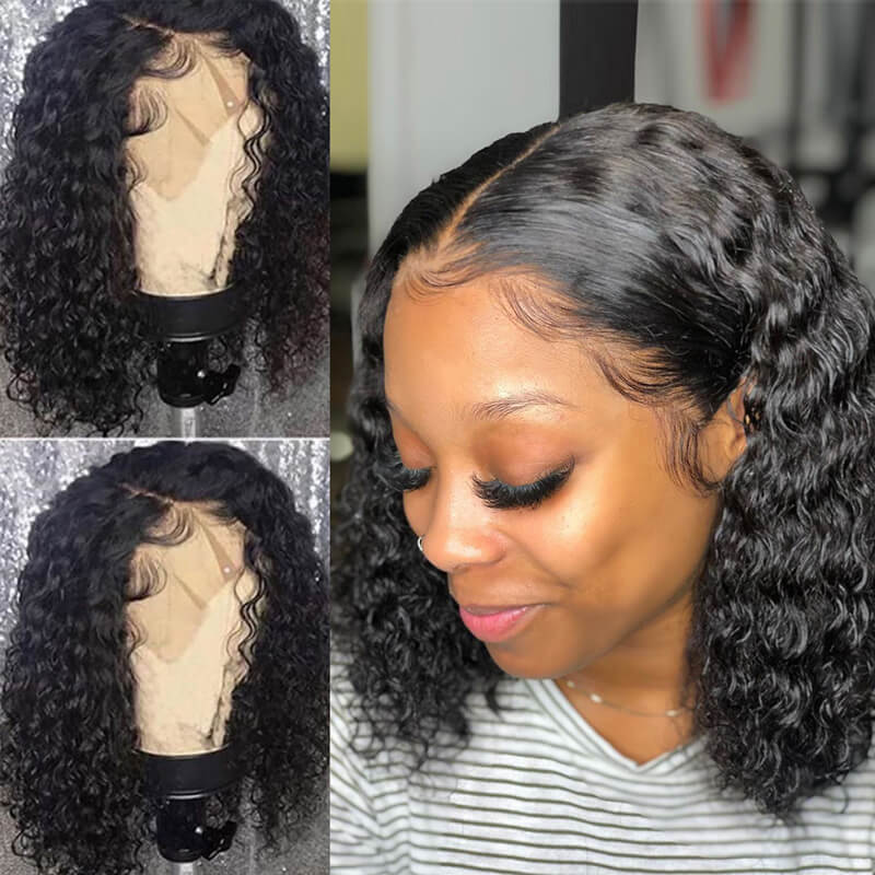 Kinky Curly Short Wig 13X4 Lace Frontal Wigs Bob Wig