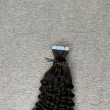 Load image into Gallery viewer, #1b Kinky Curly Tape In Human Hair Extensions 20 Pieces/ Pack
