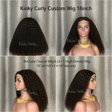 Load image into Gallery viewer, Kinky Curly 18 Inch 4×4 Lace Closure Wig 100% Human Hair
