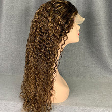 Load image into Gallery viewer, Honey Blonde Highlight Wig Jerry Curly Hair P4/27 13x4 Frontal Wig
