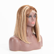 Load image into Gallery viewer, T Lace Bob Straight Hair 6/6/613 Color Middle Part Wig Human Hair Wig
