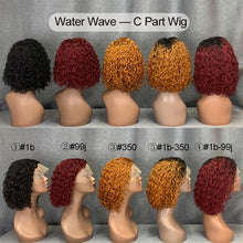 Load image into Gallery viewer, Water Wave 1b-350 Hair C-Part Lace Wig
