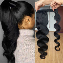 Load image into Gallery viewer, Tether Ponytail Hair 100% Virgin Hair Weight 100 Grams

