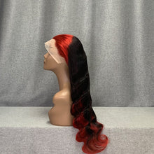 Load image into Gallery viewer, Red-1B-Red Body Wave Human Hair 13x4 Lace Front Wig
