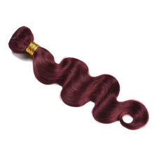Load image into Gallery viewer, Burgundy Bundles 100% Real Human Hair Body Wave 3PCS
