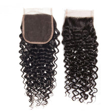 Load image into Gallery viewer, Brazilian 4*4 Curly Wave Lace Closure Human Hair Extensions - Ross Pretty Hair Official
