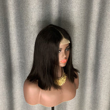 Load image into Gallery viewer, Customized Double Drawn Hair 2x6 Lace Bob Wig Kim K Wig Deep Part
