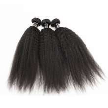 Load image into Gallery viewer, Brazilian Virgin Human Hair Kinky Straight Hair 3 Bundles Beauty Hairstyle
