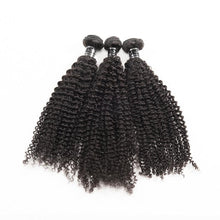 Load image into Gallery viewer, Kinky Curly Hair 3 Bundles With Closure Brazilian 100% Virgin Human Hair Bundles - Ross Pretty Hair Official
