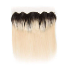 Load image into Gallery viewer, Lace Frontal Color 1b 613 Straight Brazilian Remy Human Hair - Ross Pretty Hair Official

