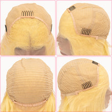 Load image into Gallery viewer, Lemon Green Color Hair Bob Straight 13×4 Lace Front Wigs
