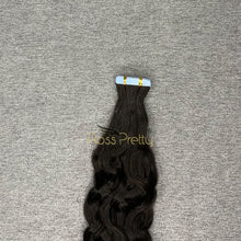Load image into Gallery viewer, #1b Natural Wave Tape In Human Hair Extensions 20 Pieces/ Pack
