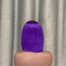 Load image into Gallery viewer, purple wig 13x4 lace front bob wig

